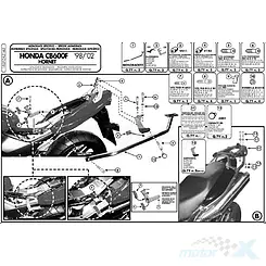 Stelaż kufra centralnego Kappa Honda HORNET 600 bez płyty