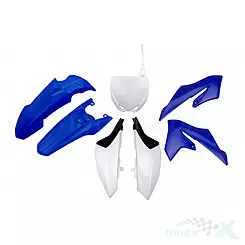 Zestaw osłon nadwozia biało-niebieski OEM UFO Plast Yamaha YZ 65