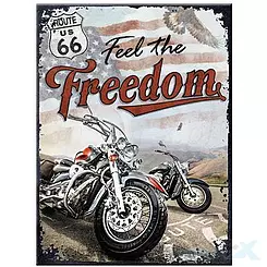 Magnes 6x8cm Route 66 Freedom Nostalgic Art 14393
