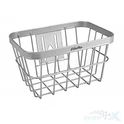 Koszyk rowerowy Electra aluminiowy prostokątny mały srebrny 592360