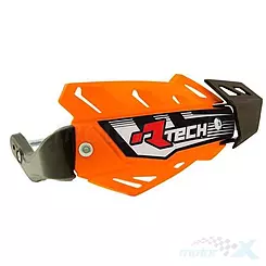 Osłony dłoni uniwersalne, handbary, pomarańczowe, 3 rodzaje mocowań do kierownicy, Racetech FLX ATV/QUAD KITPMATVARF