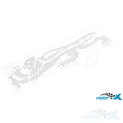 Naklejka Malossi Lion 230mm, lewa, biała