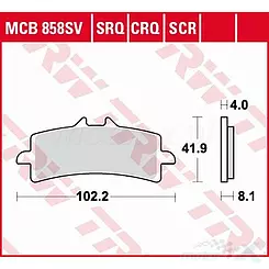 Klocki hamulcowe Sinter Street KH447 TRW Lucas MCB858SV