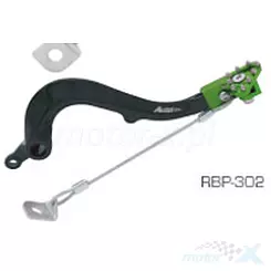 Dźwignia hamulca nożnego, zielona, Accel RBP302GR, Kawasaki