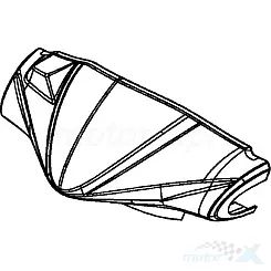 Osłona kierownicy przednia srebrny HHP Kymco Vitality
