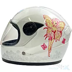 Kask dziecięcy, integralny, Abiwa Kids Wróżka biały, CE