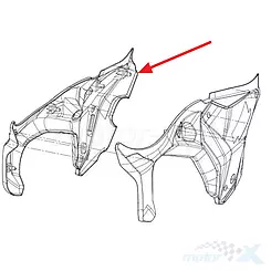 Osłona boczna prawa  Keeway RKV 125 65602K670001