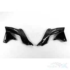 Osłony chłodnicy czarne UFO Plast Kawasaki KXF 250   13-16