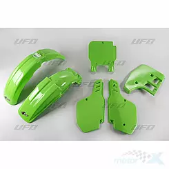 Zestaw osłon nadwozia zielony UFO Plast Kawasaki KX 125 89'