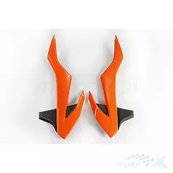 Osłony chłodnicy pomarańczowo-czarne UFO Plast KTM SX 85