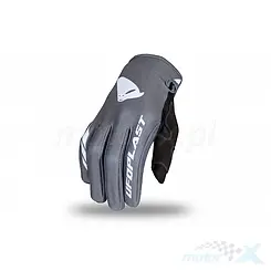 Rękawice motocyklowe dziecięce, szare, UFO Plast Skill Junior