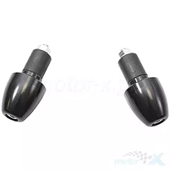 Końcówki kierownicy, średnica 17.5mm, czarne, Buzzetti BZ8434N