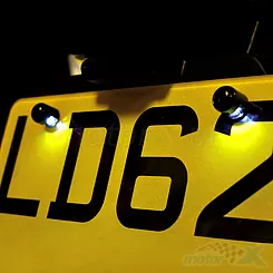 Lampa, śruby tablicy rejestracyjnej, uniwersalne, zestaw 2 sztuki, LED Oxford Halo Bolts