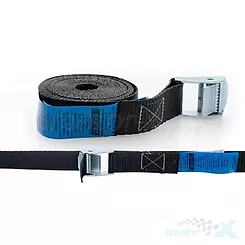Pas transportowy  z klamrą samozaciskową, czarny, 4m x 25mm, homologacja, Biketec PASK25/4/BK