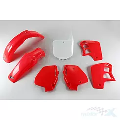 Zestaw osłon nadwozia czerwono-biały UFO Plast Honda CR 500 91-94