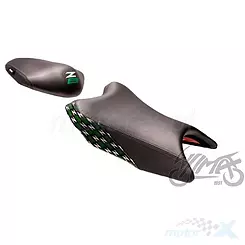 Siedzenie shad do kawasaki z800 zielone szwy