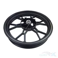 Felga 2.50x17, przednia, czarma, 5-ramienna Junak Furious