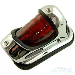 Lampa tylna z podświetleniem tablicy, chrom, WM Motor 6038, Harley