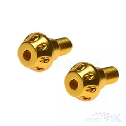 Końcówki kierownicy gwint M16x1.5 mm 2 sztuki złote Yamaha 