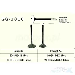 Zawór ssący Vesrah GG-3016-IN