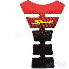 Tankpad, osłona zbiornika paliwa gumowa, czerwona, Sport