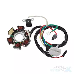 Stator iskrownik, stojan alternatora, 6 cewek, 5 pinów męskich, 6 przewodów Honda Dio AF27 