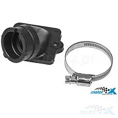 Króciec ssący Malossi NBR, Gilera / Piaggio, 22mm przelot / 28mm mocowanie