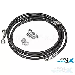 Przewody hamulcowe Galfer, tył, czarne, Yamaha T-Max 530 ABS 12-