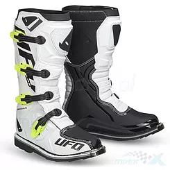 Buty motocyklowe Cross / Offroad UFO Plast Obsidian White