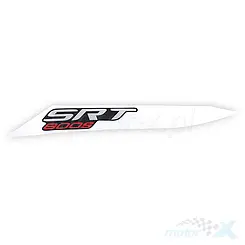 NAKLEJKA BW02 "SRT" OSŁONY TYLNEJ LEWEJ QJ SRT 800 S / SRT 800 SX