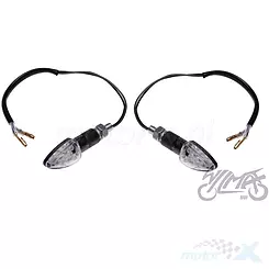 Kierunkowskazy M8 LED carbon biały klosz