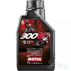 Olej silnikowy 4T Motul 300V2 Factory Line Racing syntentyczny 10W50 1L