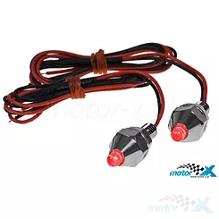 Śruby tablicy rejestracyjnej STR8 LED, czerwone, M6 2 sztuki 