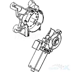Silnik elektryczny kompletny regulacji położenia szyby czołowej Kymco AK 550 Premium