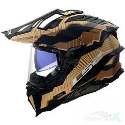 Kask Adventure LS2 MX701 Explorer Carbon Trick Matowy Sand