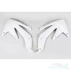 Osłony chłodnicy białe UFO Plast Husqvarna CRF 450X 08-16