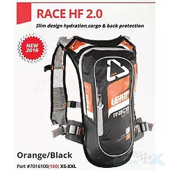 Camel Bag z plecakiem Leatt GPX Race HF 2.0 Orange/Black  (plecak 1L, płyn 2L)