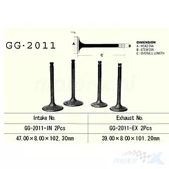 Zawór ssący Vesrah GG-2011-IN