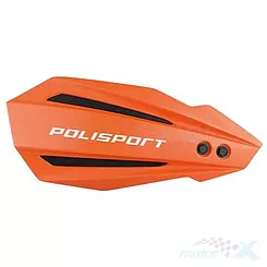 Osłony dłoni, handbary, uniwersalne, zestaw montażowy 22/28mm, pomarańczowe, Polisport BULLIT 8308500008