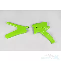 Osłony boczne zielone UFO Plast Kawasaki KDX 200 95-
