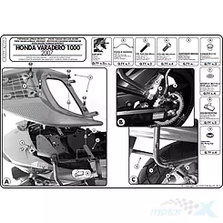 Stelaż kufrów bocznych Kappa monokey również pod kufry K-VENTURE ALU Y Honda XL 1000V VARADERO