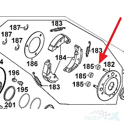 Gumowy odbój szczęk sprzęgła tylnego Kymco