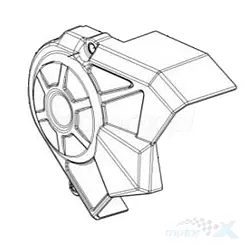 Pokrywa zębatki przedniej, 0020, Benelli 150S / 180S / Keeway RKF 125 / RKR 125 169044410020