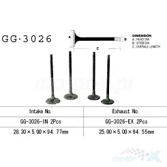 Zawór ssący Vesrah GG-3026-IN