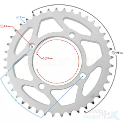 Zębatka tylna Barton CRF 70