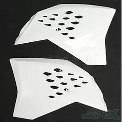 Osłony chłodnicy białe UFO Plast KTM SX / SX-F / EXC 09-10