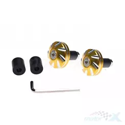 Końcówki kierownicy 13/17mm 2 sztuki żółte tuning frezowane