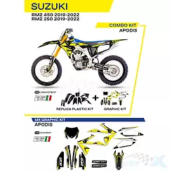 Zestaw osłon nadwozia czarny UFO Plast Suzuki RMZ 250 / 450