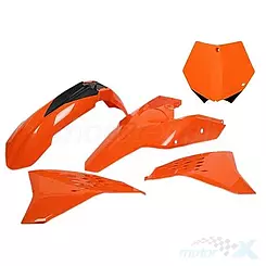Zestaw osłon nadwozia pomarańczowo-czarny UFO Plast KTM SX 11'