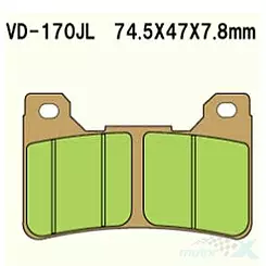Klocki hamulcowe Vesrah Organic VD-170SRJLX